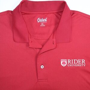 Oxford America Rider University Mens XXL Red Short Sleeve Polo Shirt NJ